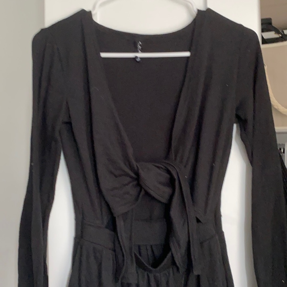Black Long Sleeve Romper